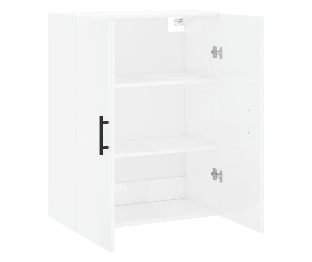Zidni ormarić, bijeli visokog sjaja, 69,5x34x90 cm - 6
