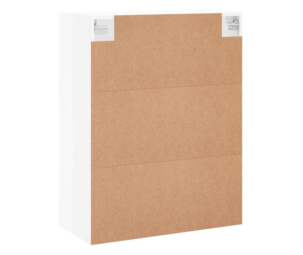 Zidni ormarić, bijeli visokog sjaja, 69,5x34x90 cm - 9