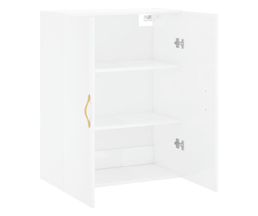 Zidni ormarić, bijeli visokog sjaja, 69,5x34x90 cm - 6