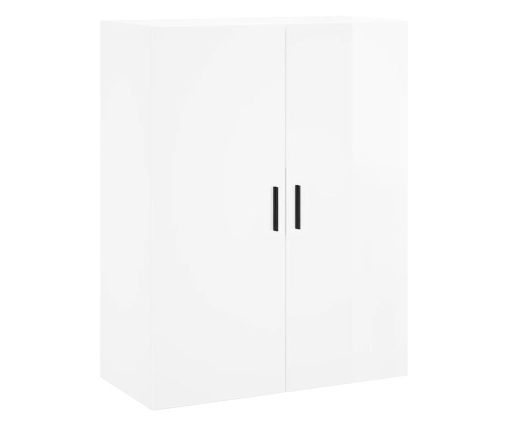 Zidni ormarić, bijeli visokog sjaja, 69,5x34x90 cm - 2