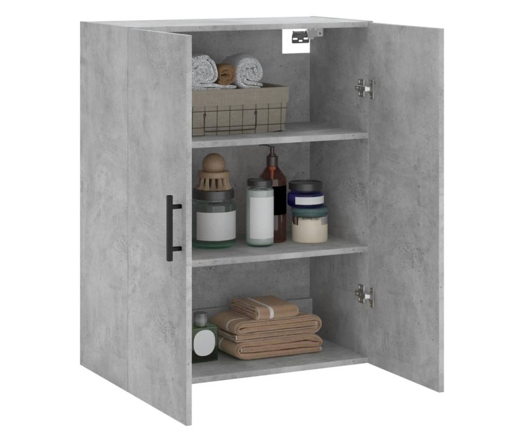Zidni ormarić, betonsko siva, 69,5x34x90 cm - 5