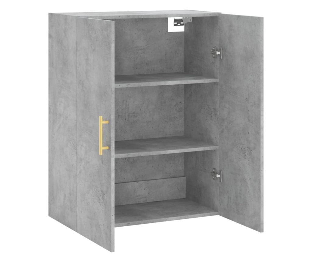 Zidni ormarić, betonsko siva, 69,5x34x90 cm - 6