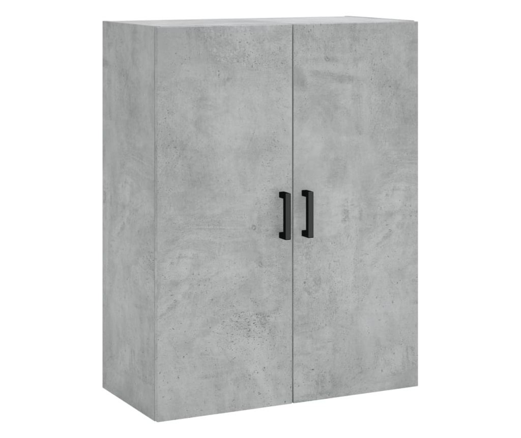 Visoka komoda betonsko siva 69,5x34x180 cm inženirski les - 5