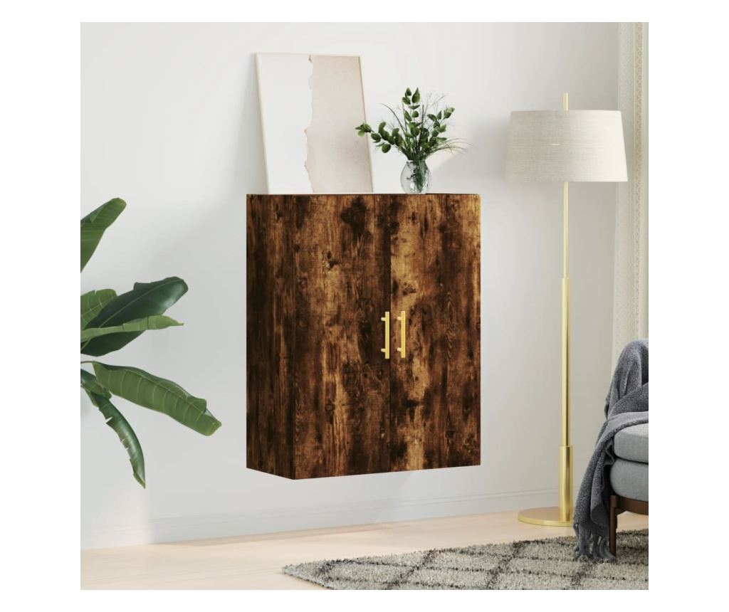 Zidni ormarić, dimljeni hrast, 69,5x34x90 cm - 3