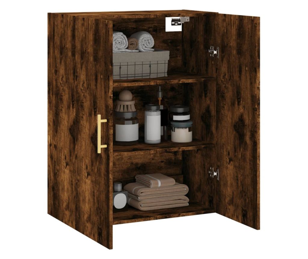 Zidni ormarić, dimljeni hrast, 69,5x34x90 cm - 5