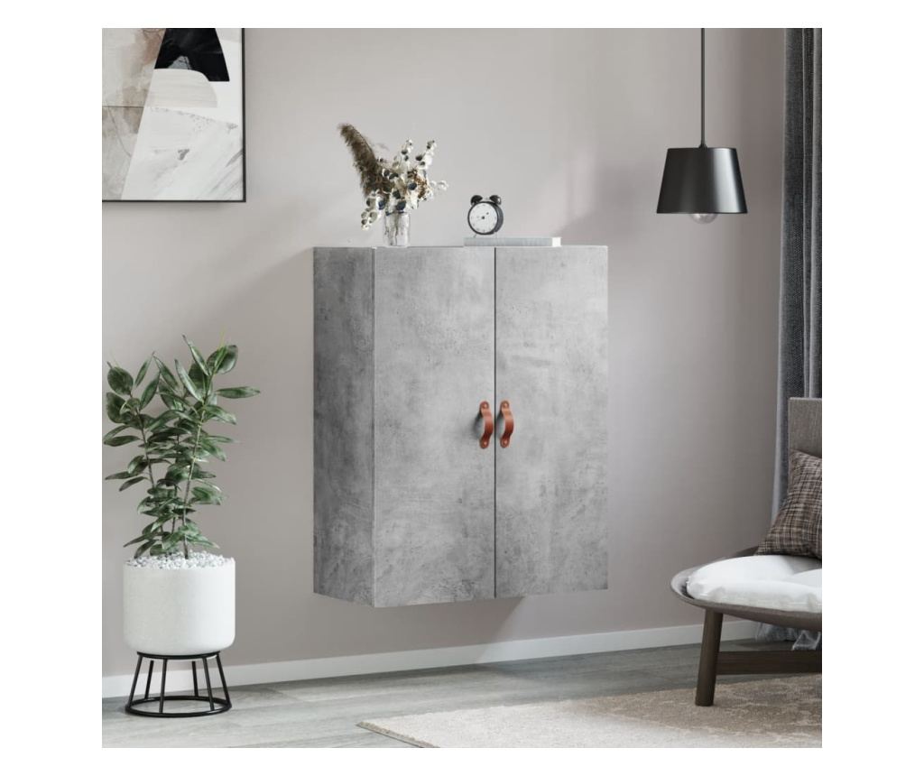 Zidni ormarić, betonsko siva, 69,5x34x90 cm - 3