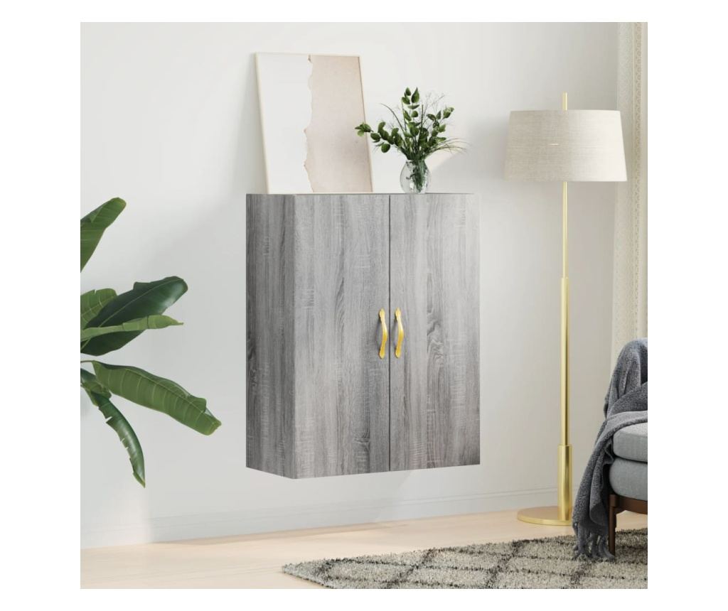 Zidni ormarić, sonoma siva, 69,5x34x90 cm - 3