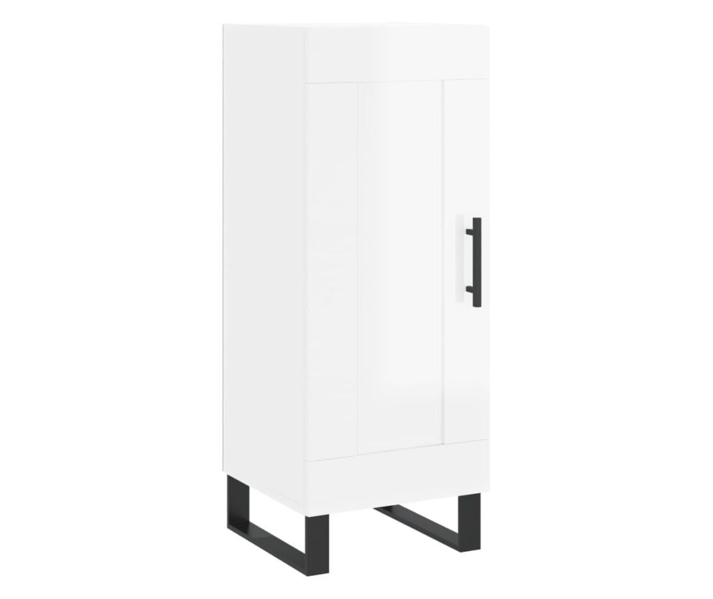 Ormarić, visoki sjaj bijeli, 34,5x34x90 cm, kompozitno drvo - 2