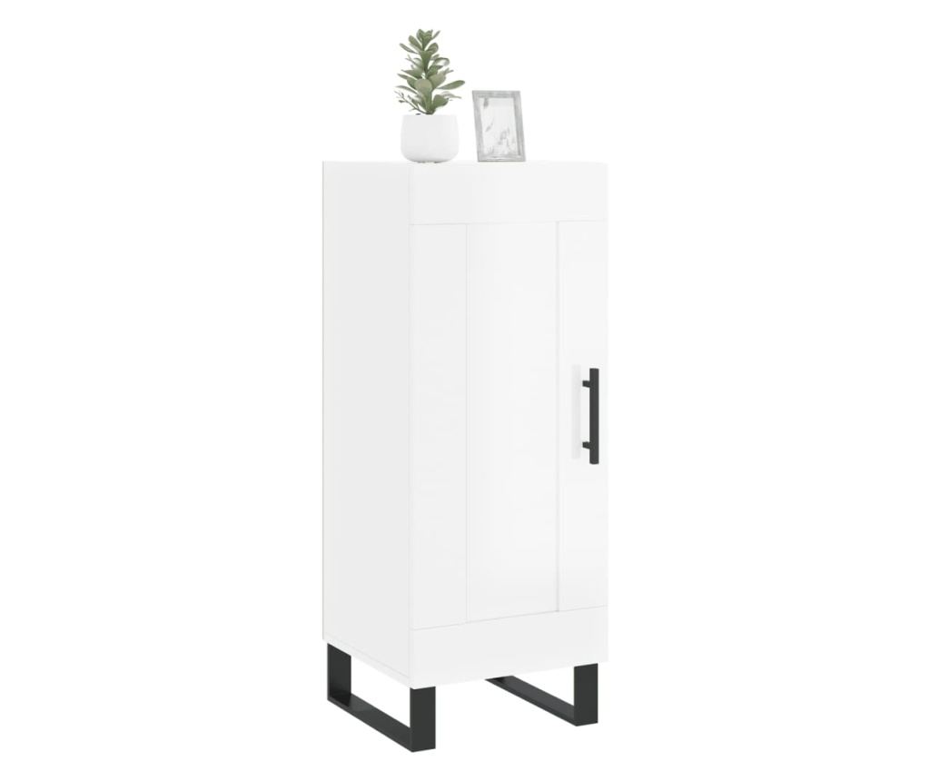 Ormarić, visoki sjaj bijeli, 34,5x34x90 cm, kompozitno drvo - 3