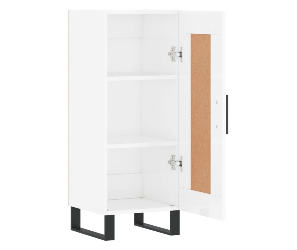 Ormarić, visoki sjaj bijeli, 34,5x34x90 cm, kompozitno drvo - 6