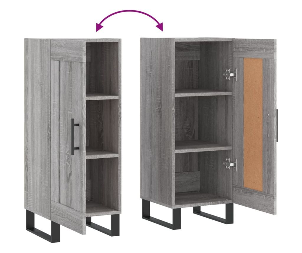 Ormarić, Sonoma siva, 34,5x34x90 cm, kompozitno drvo - 9