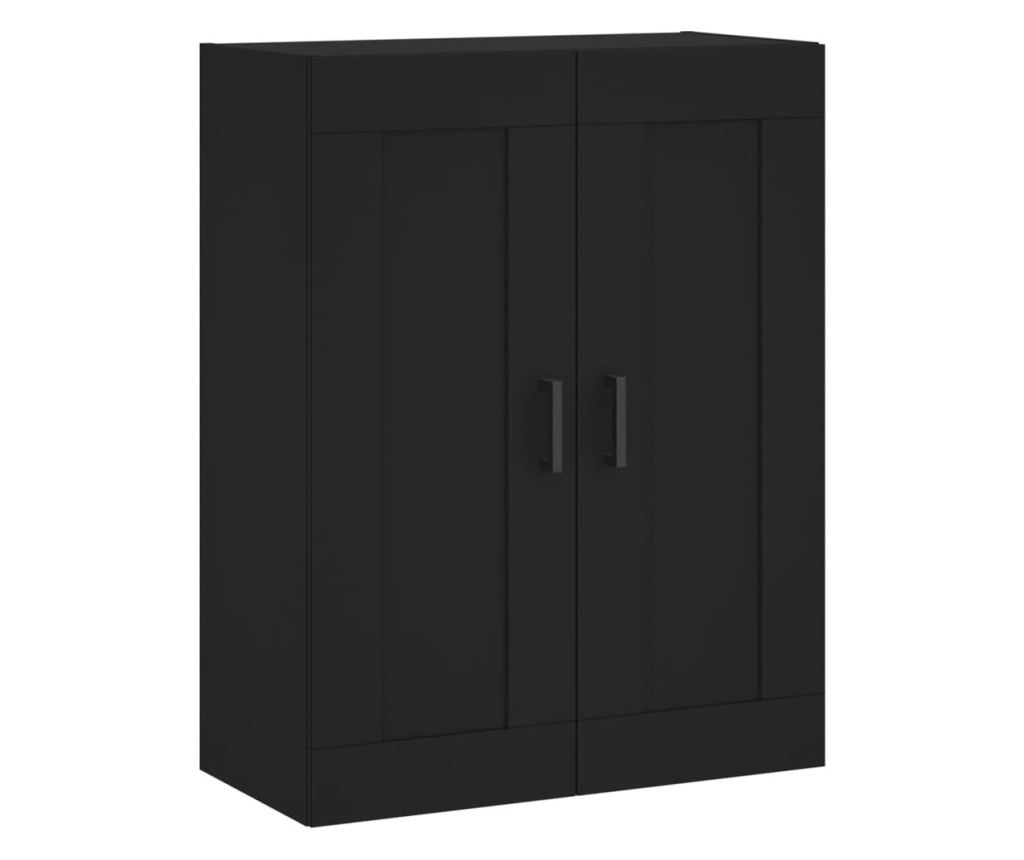 Zidni ormarić, crni, 69,5x34x90 cm, obrađeno drvo - 2