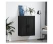 Zidni ormarić, crni, 69,5x34x90 cm, obrađeno drvo thumbnail 3