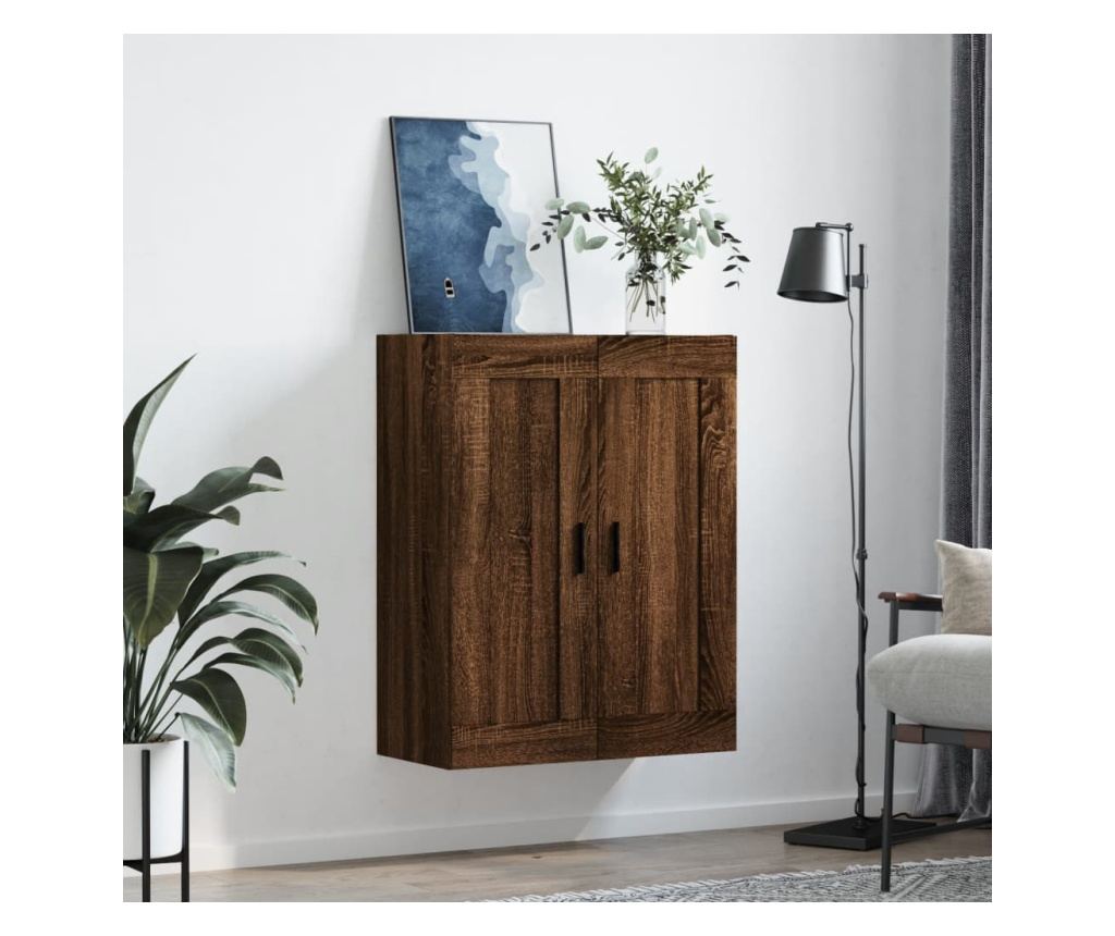 Zidni ormarić, smeđi hrast, 69,5x34x90 cm, Konstruirano drvo - 3