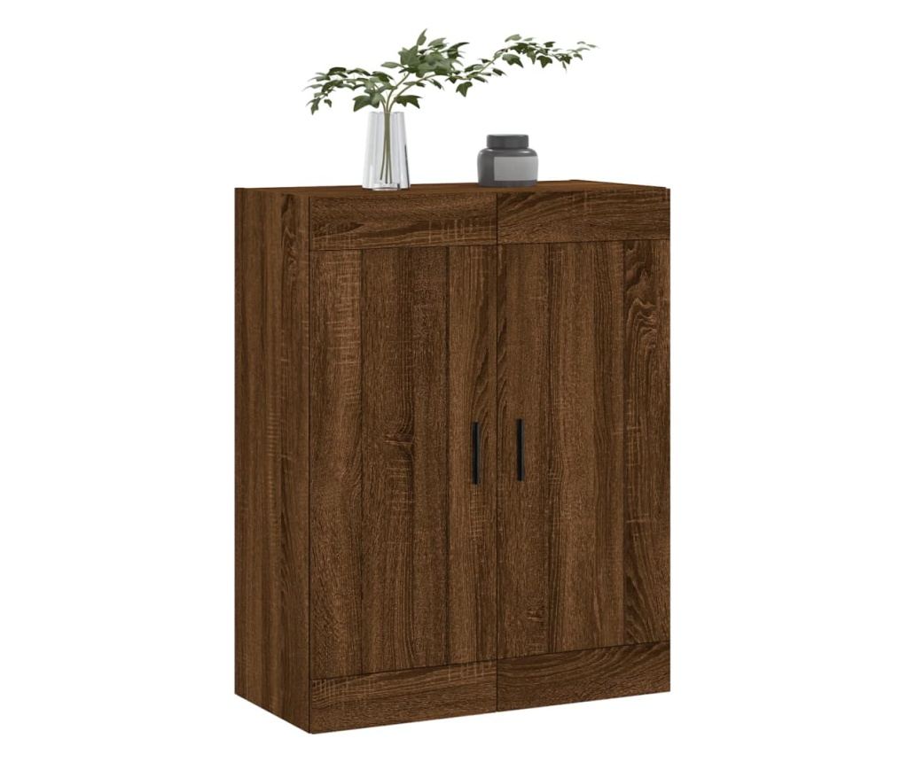 Zidni ormarić, smeđi hrast, 69,5x34x90 cm, Konstruirano drvo - 4