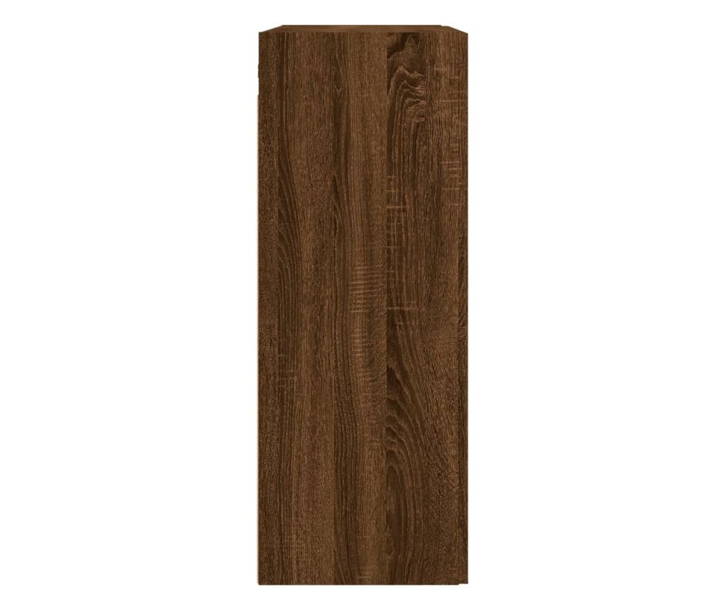 Zidni ormarić, smeđi hrast, 69,5x34x90 cm, Konstruirano drvo - 8