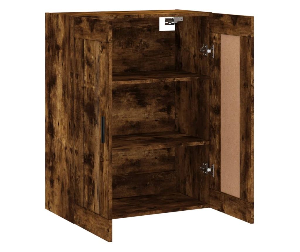 Zidni ormarić, dimljeni hrast, 69,5x34x90 cm, konstruirano drvo - 7