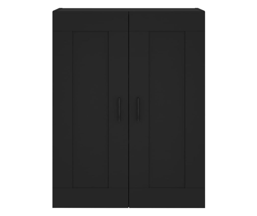 Zidni ormarić, crni, 69,5x34x90 cm, konstruirano drvo - 6