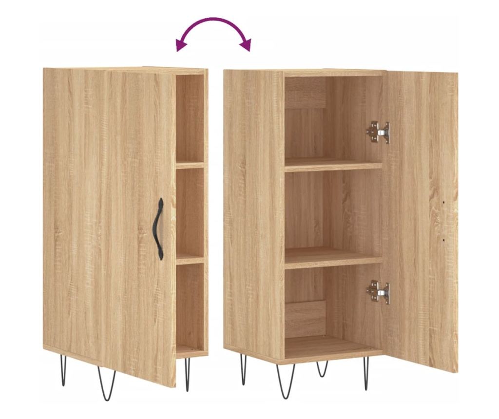 Komoda, boja hrasta Sonoma, 34,5x34x90 cm, konstruirano drvo - 9