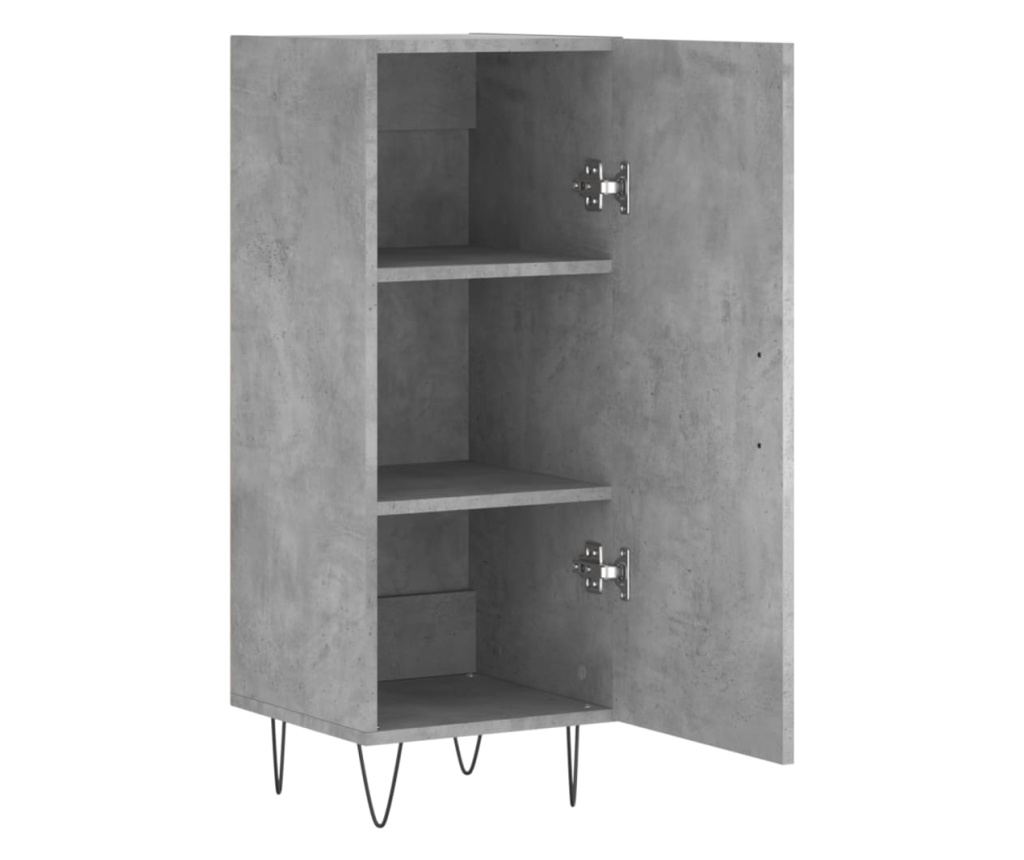 Ormarić, betonsko siva, 34,5x34x90 cm, konstruirano drvo - 6