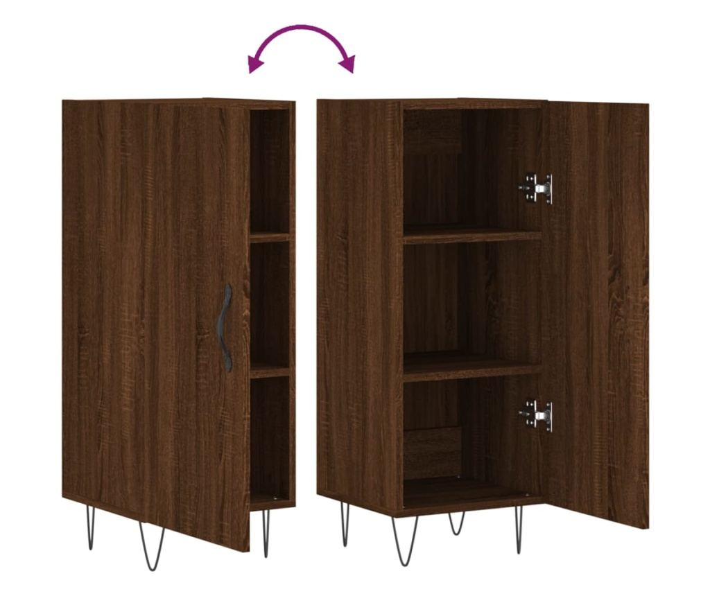 Ormarić, smeđi hrast, 34,5x34x90 cm, konstruirano drvo - 9