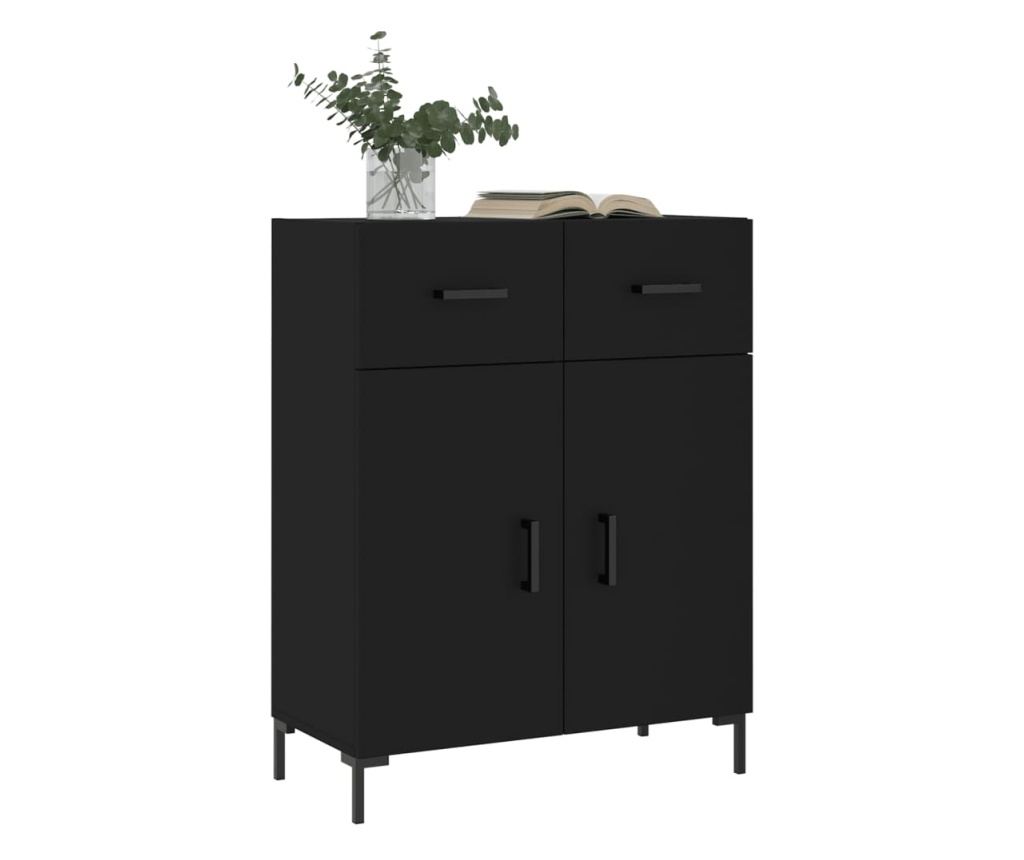 "Komoda, crna, 69,5x34x90 cm, kompozitno drvo" - 3