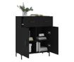 "Komoda, crna, 69,5x34x90 cm, kompozitno drvo" thumbnail 4