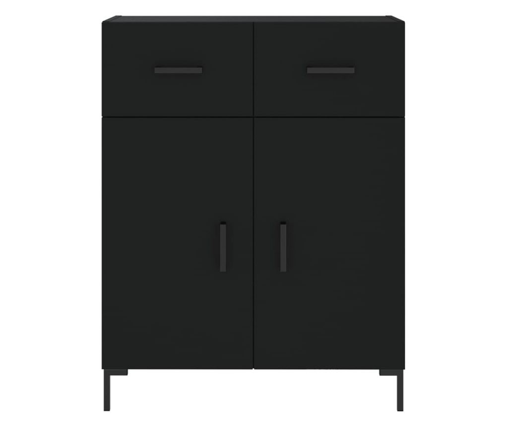 "Komoda, crna, 69,5x34x90 cm, kompozitno drvo" - 6