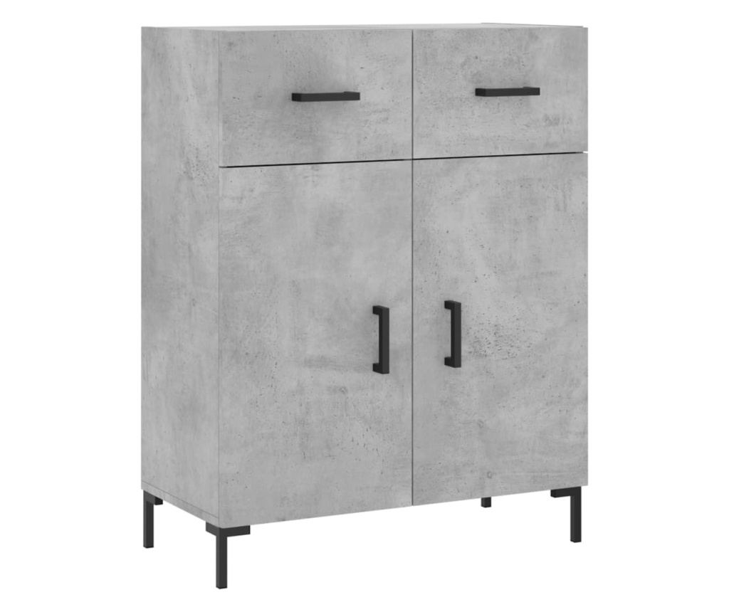 Visoki ormar, betonsko siva, 69,5x34x180 cm, kompozitno drvo - 7