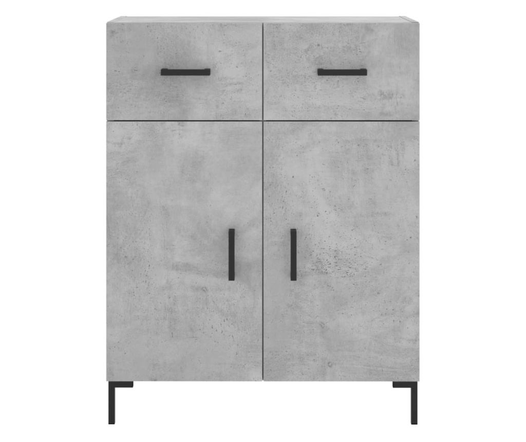 Visoki ormar, betonsko siva, 69,5x34x180 cm, kompozitno drvo - 8