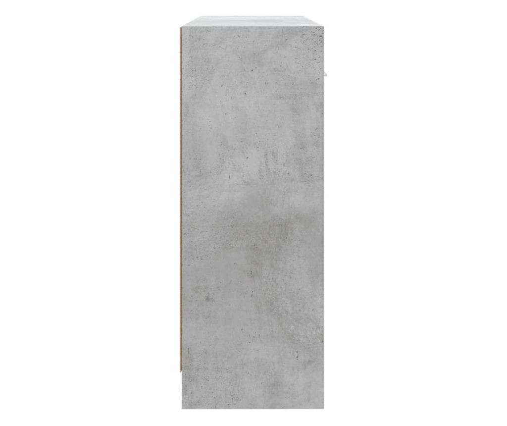 Komoda, betonsko siva, 91x28x75 cm, konstruirano drvo - 7