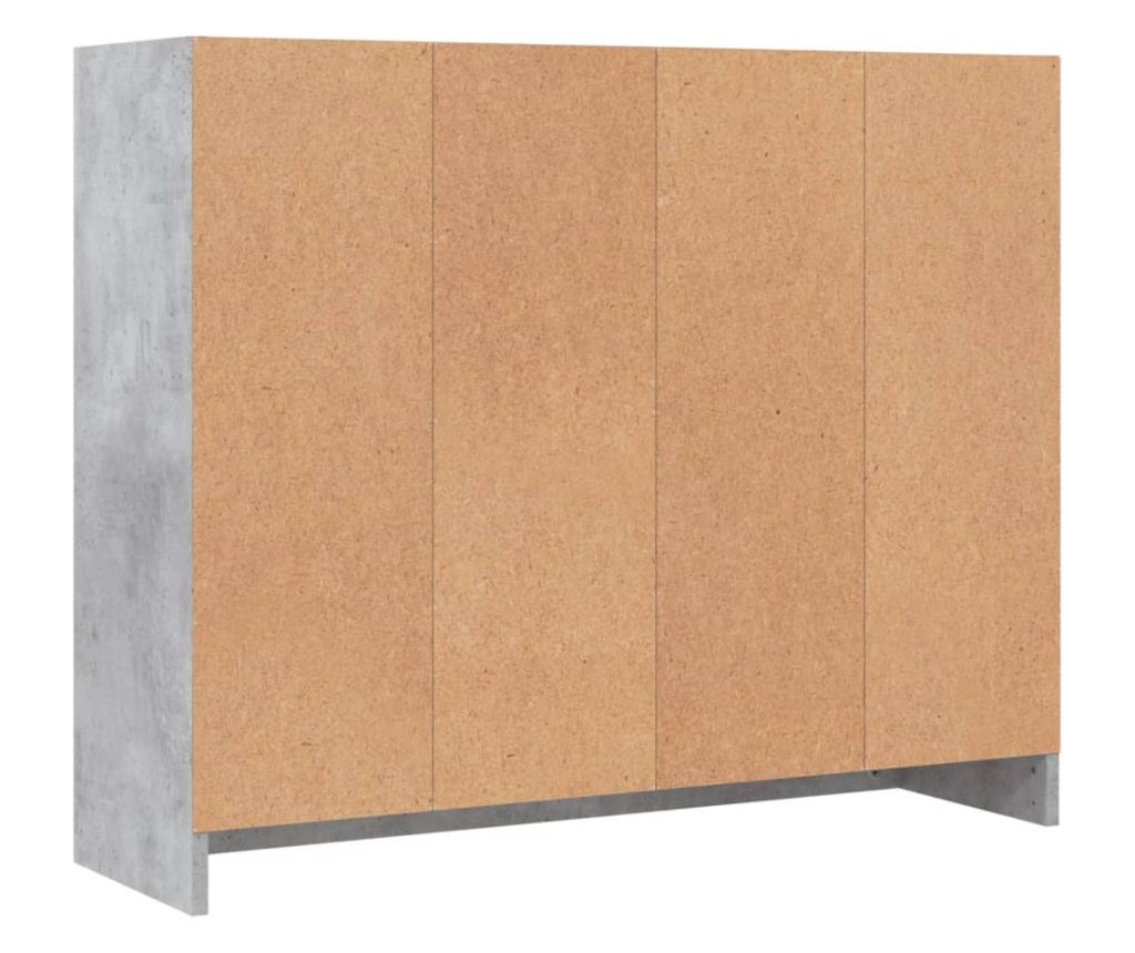 Komoda, betonsko siva, 91x28x75 cm, konstruirano drvo - 8