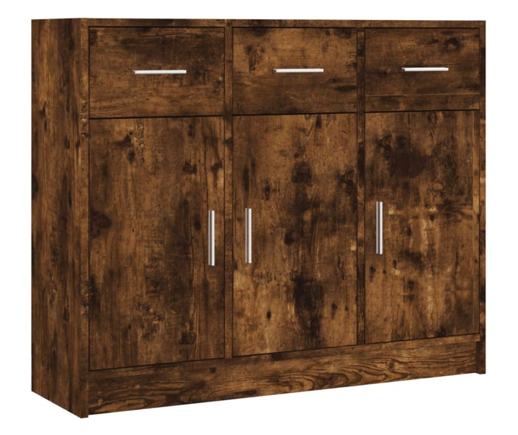 Ormarić, dimljeni hrast, 91x28x75 cm, konstruirano drvo - 2