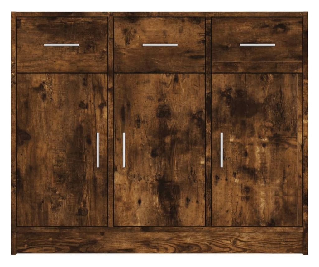 Ormarić, dimljeni hrast, 91x28x75 cm, konstruirano drvo - 5