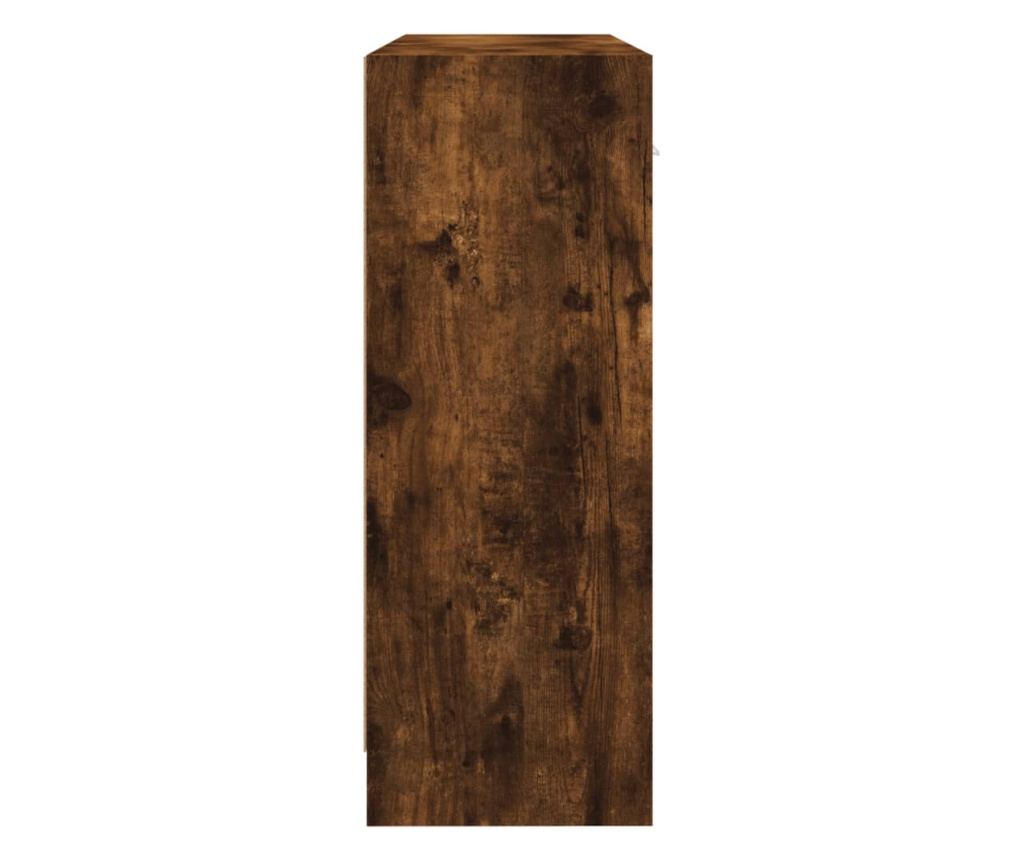 Ormarić, dimljeni hrast, 91x28x75 cm, konstruirano drvo - 7