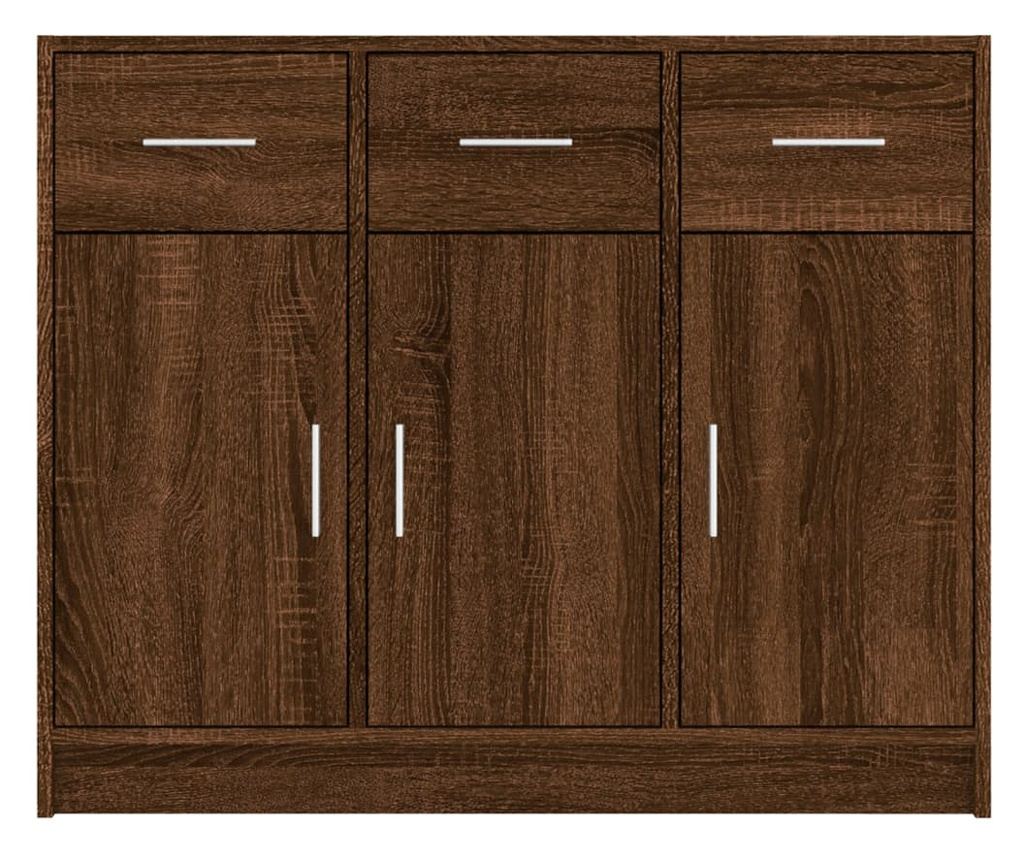 "Komoda, smeđi hrast, 91x28x75 cm, obrađeno drvo" - 5