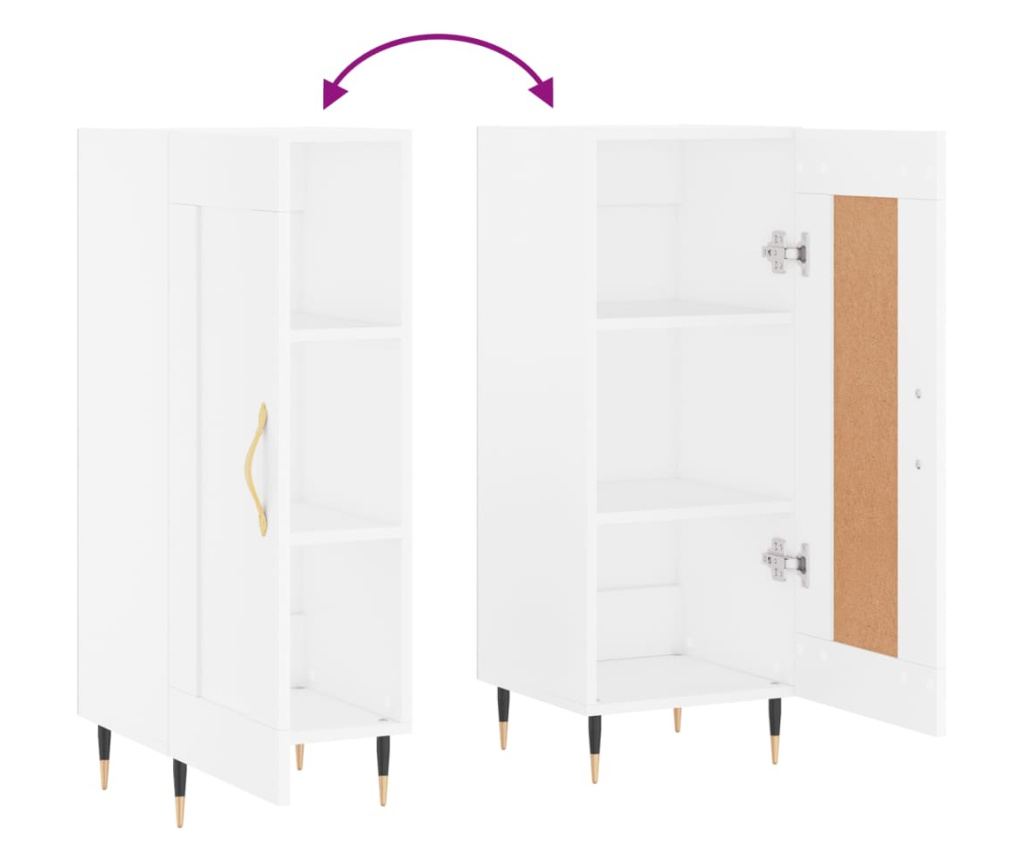 Ormarić za posluživanje, bijeli, 34,5x34x90 cm, kompozitno drvo - 9