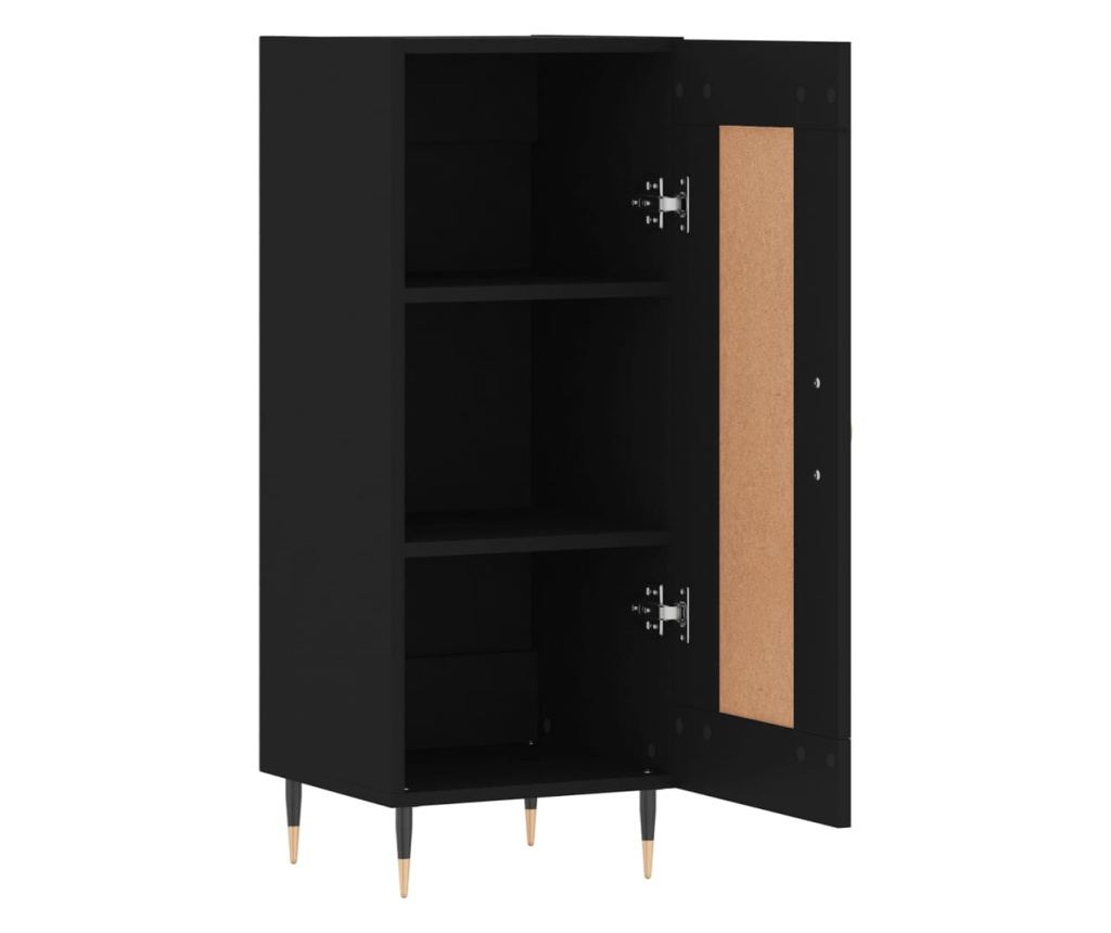 Konzola, crna, 34,5x34x90 cm, kompozitno drvo - 6