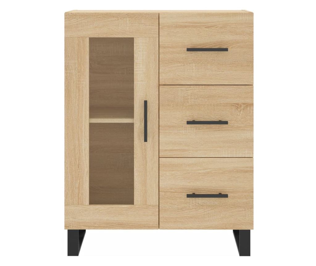 Komoda, hrast sonoma, 69,5x34x90 cm, kompozitno drvo - 5