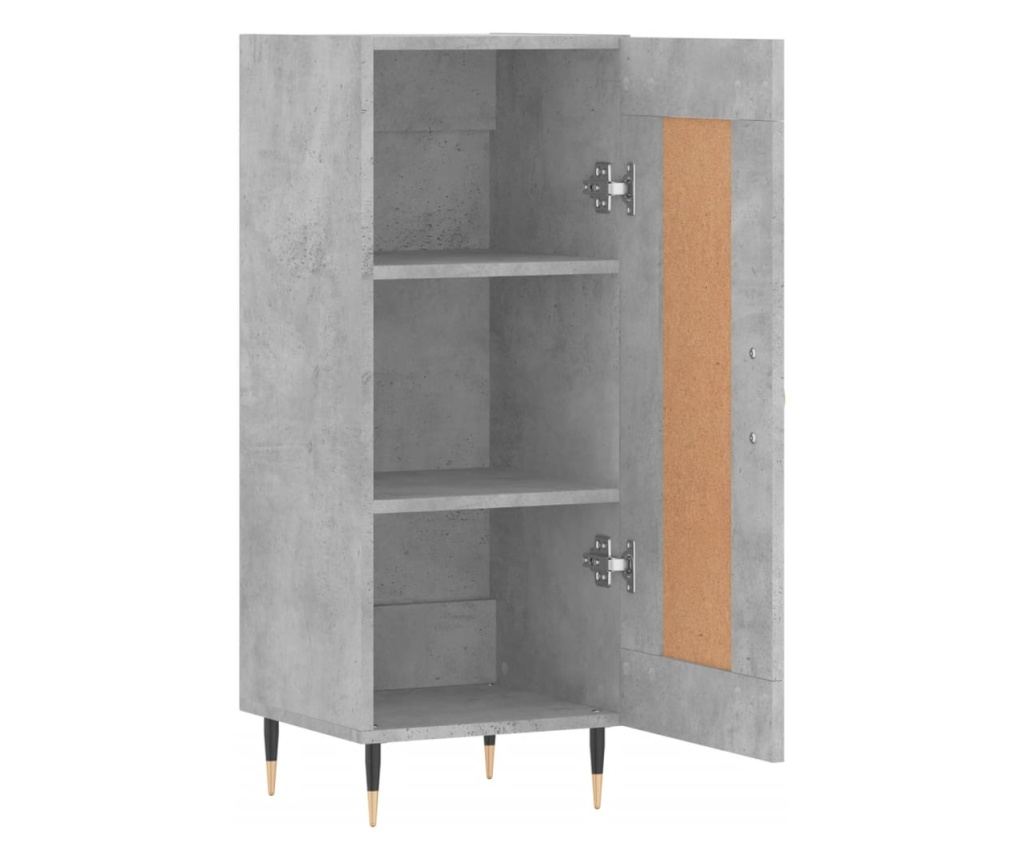 Ormarić, betonsko siva, 34,5x34x90 cm, konstruirano drvo - 6