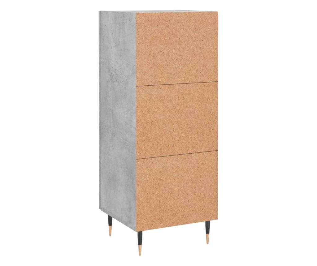 Ormarić, betonsko siva, 34,5x34x90 cm, konstruirano drvo - 8