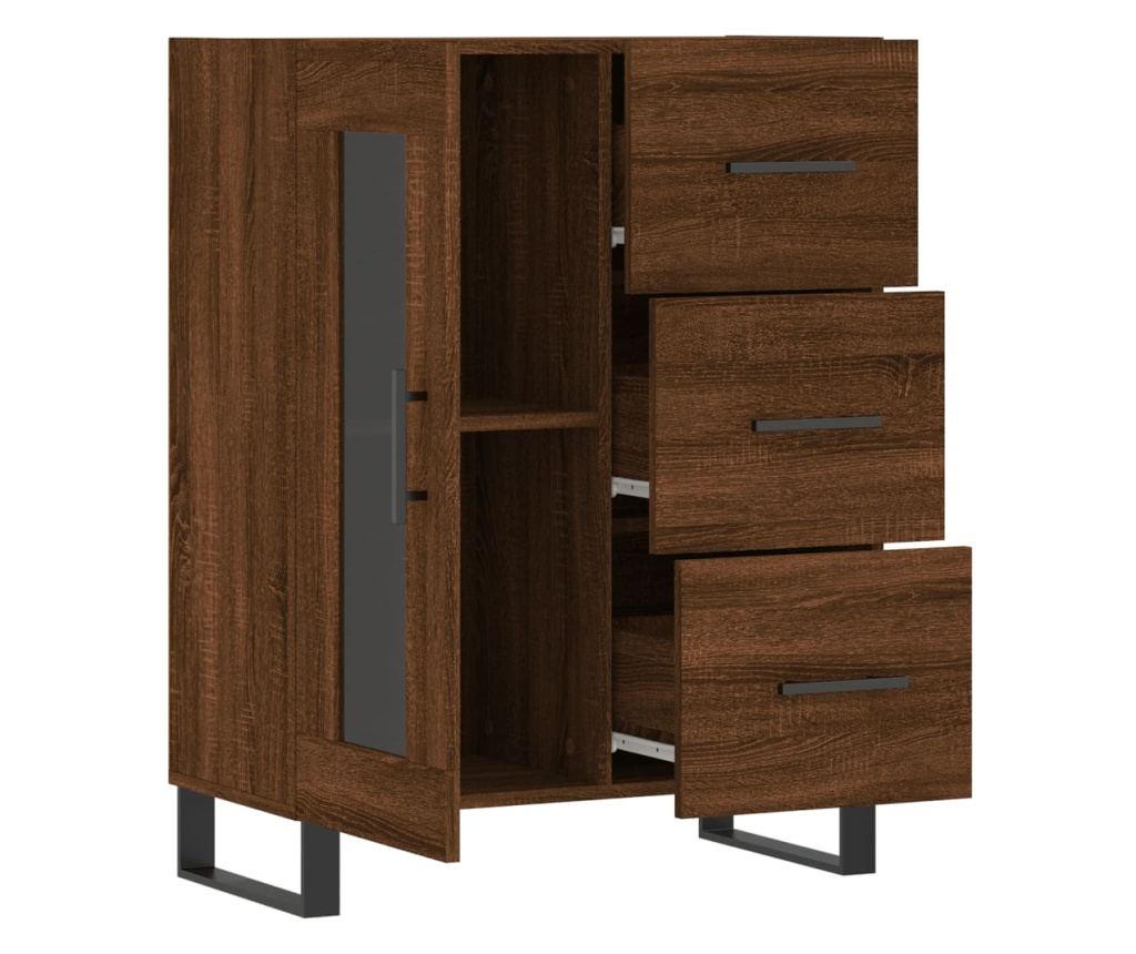 "Komoda, smeđi hrast, 69,5x34x90 cm, obrađeno drvo" - 6