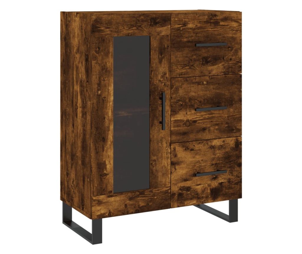 Komoda, dimljeni hrast, 69,5x34x90 cm, kompozitno drvo - 2