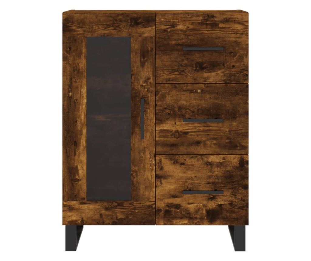 Komoda, dimljeni hrast, 69,5x34x90 cm, kompozitno drvo - 5