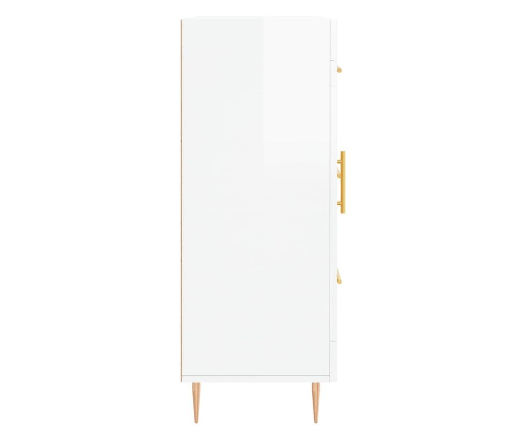 Komoda, sjajno bijela, 69,5x34x90 cm, kompozitno drvo - 7