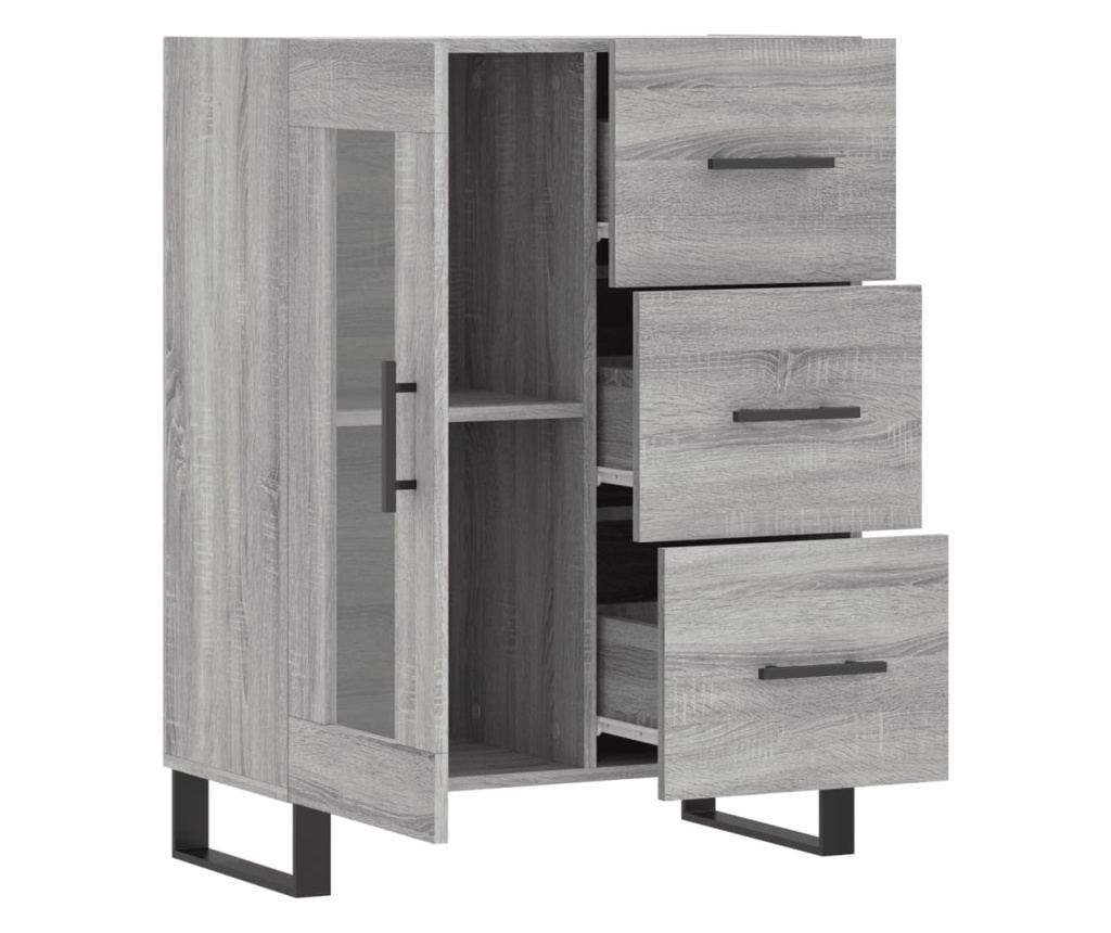 Komoda, siva sonoma, 69,5x34x90 cm, kompozitno drvo - 6