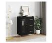 Konzola, crna, 69,5x34x90 cm, kompozitno drvo thumbnail 1