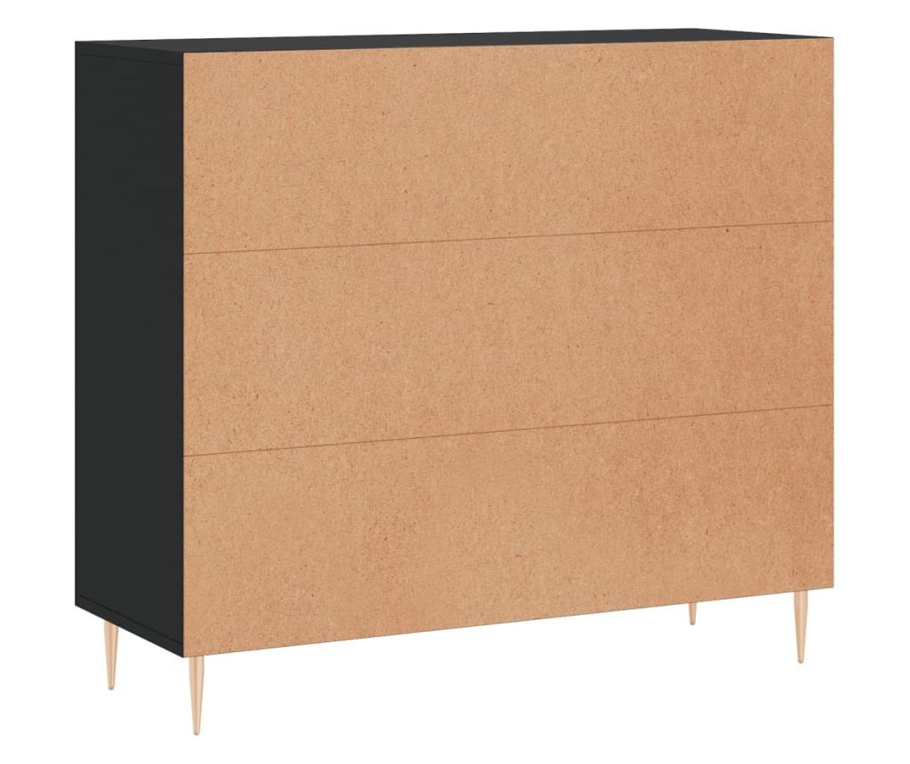 Konzola, crna, 90x34x80 cm, kompozitno drvo - 8