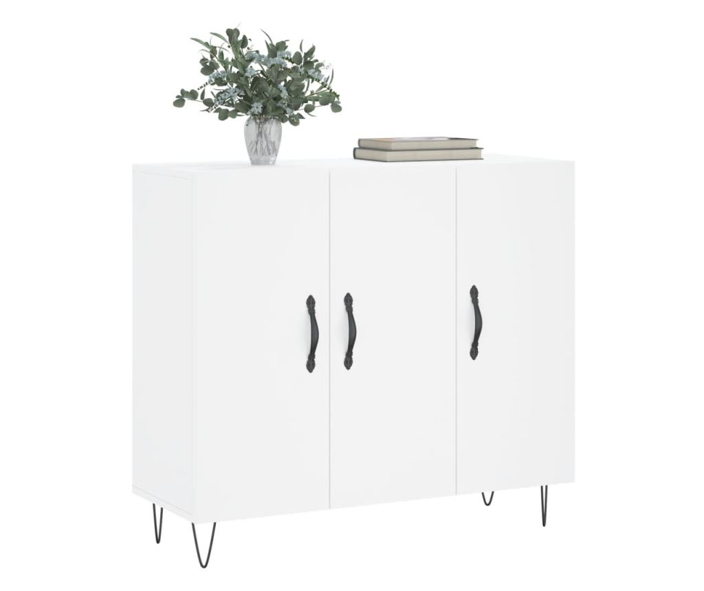 Ormarić, bijeli, 90x34x80 cm, kompozitno drvo - 3