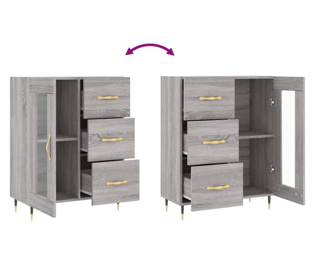 Ormarić, boja hrasta Sonoma, 69,5x34x90 cm, konstruirano drvo - 9